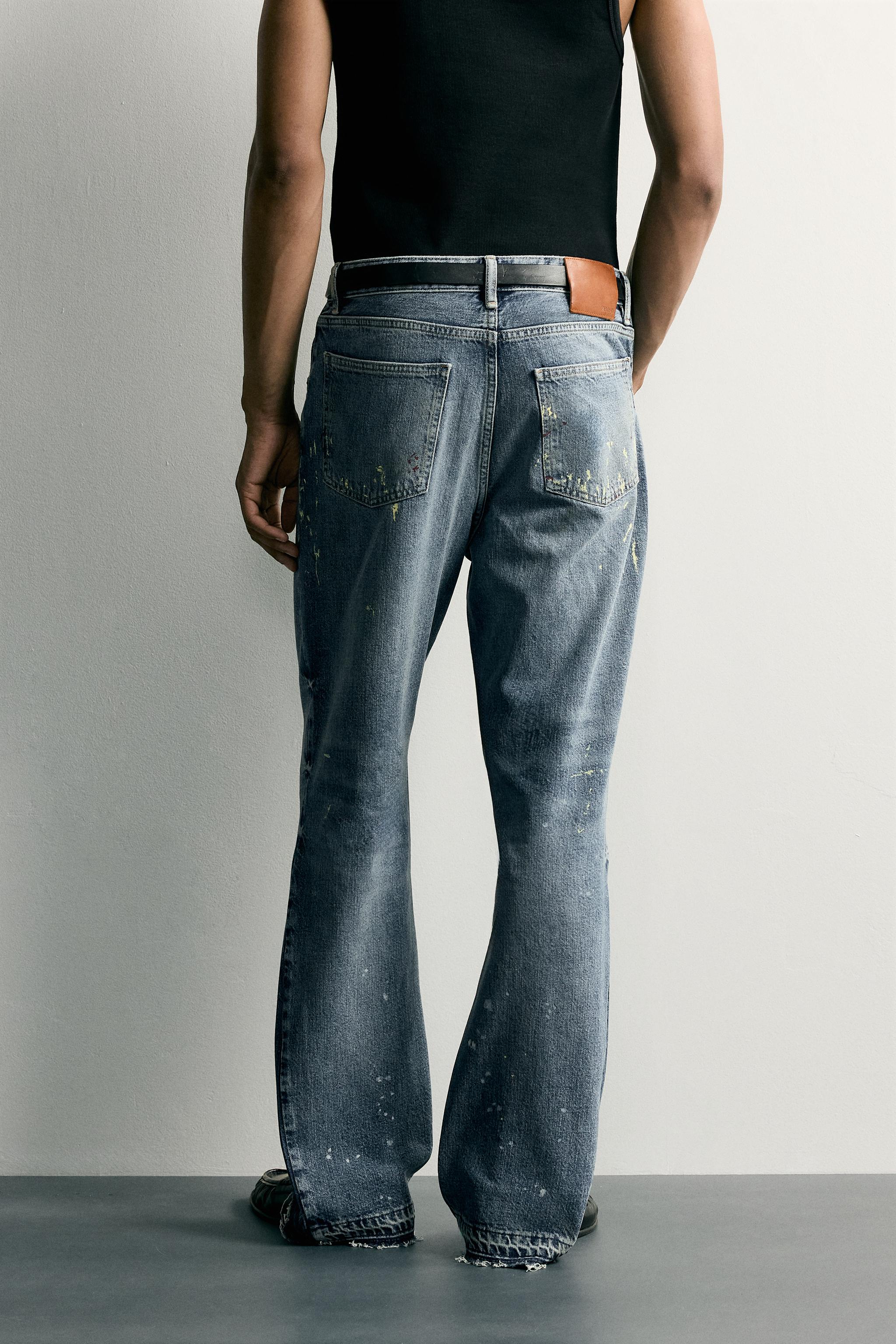 JEAN FLARE FIT EFFET ÉCLABOUSSURES